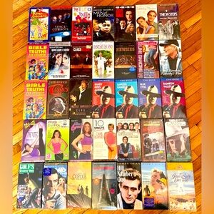 36 Factory Sealed VHS Tapes Movies Huge Lot No Duplicates Vintage 1990s